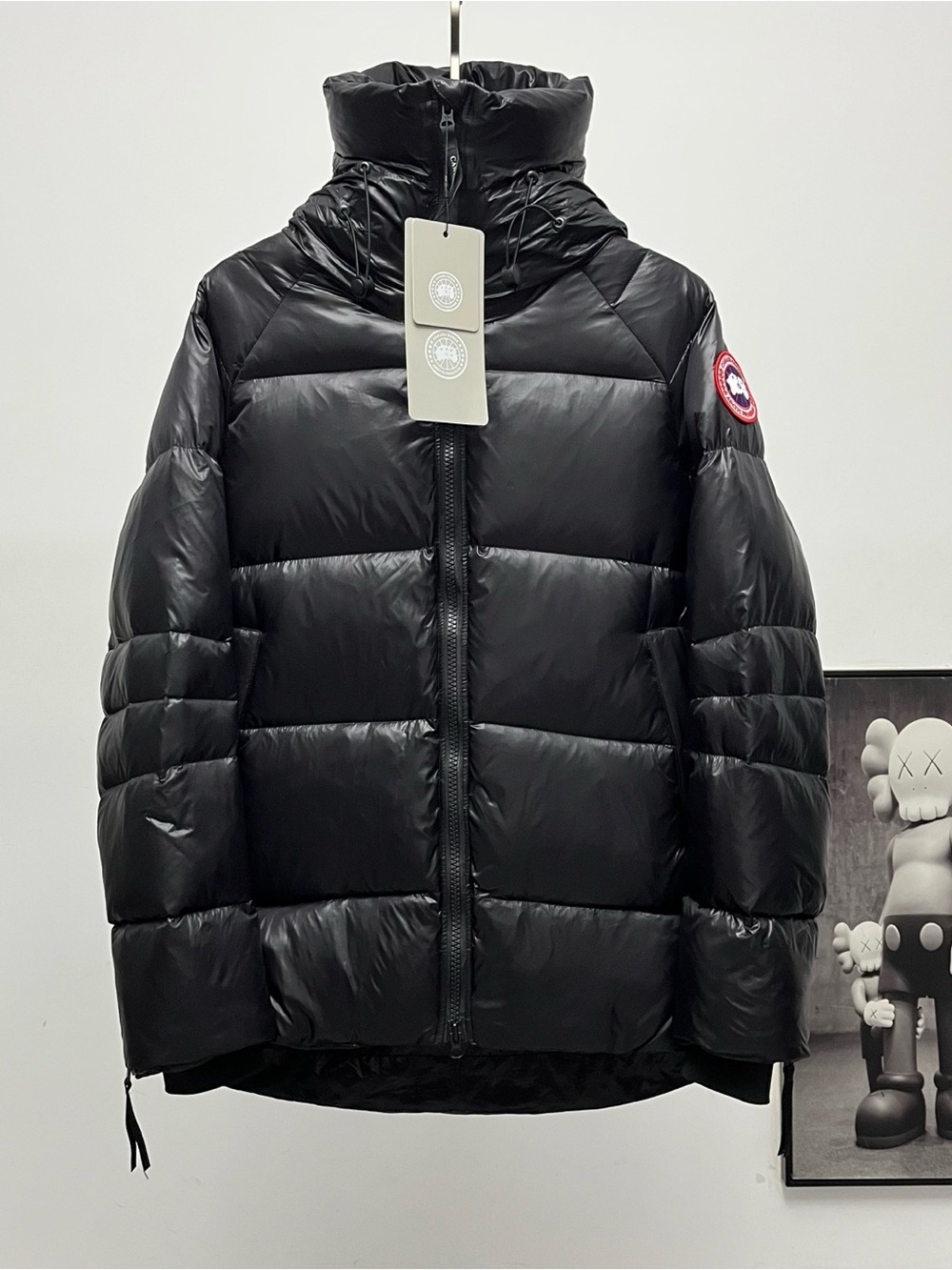 Canada Goose Black Quilted Puffer Jacket with Sleeve Patch
